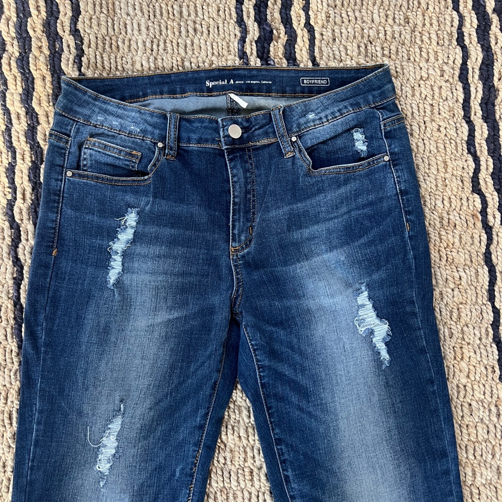 Special A brand Dark Blue Distressed Women's Jeans. Never worn. Size med. - Picture 3 of 5